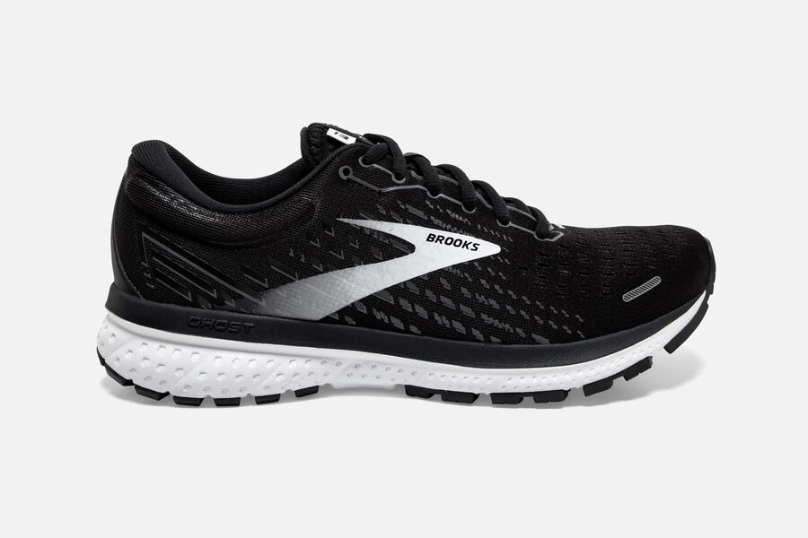 Brooks Running Shoes - Ghost 13 Road Womens - Black/White - SXO-280741